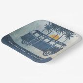 Summer Beach Retro Surf Van Family Papieren Bordje (Gebogen)