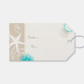 Summer Beach Sand Starfish Wedding Cadeaulabel (Voorkant (Horizontaal))
