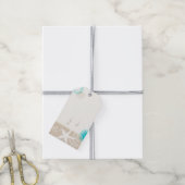 Summer Beach Sand Starfish Wedding Cadeaulabel (Met Touw)