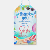 Summer Beach Scene Girls Birthday Dank je Label Cadeaulabel (Voorkant)