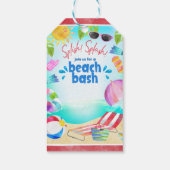 Summer Beach Scene Girls Birthday Dank je Label Cadeaulabel (Achterkant)