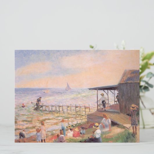 Summer Beach Scene Kaart (Staand voorkant)