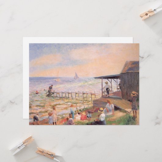 Summer Beach Scene Kaart (Voorkant / Achterkant in situ)