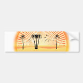 Summer Beach Scene: Vectortekening Bumpersticker (Voorkant)