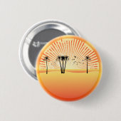 Summer Beach Scene: Vectortekening Ronde Button 5,7 Cm (Voorkant /achterkant)