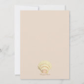 Summer Beach Seashell Baby shower Boy Girl Kaart (Achterkant)