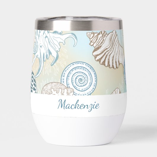 Summer Beach Seashells gepersonaliseerd (Achterkant)