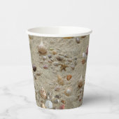 Summer Beach Seashells Papieren Bekers (Links)