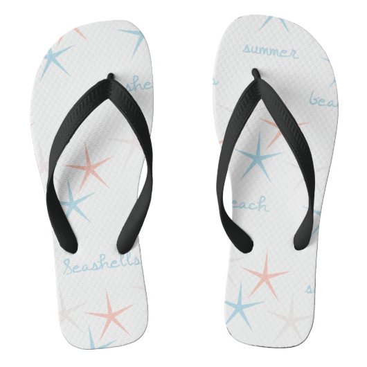 Summer Beach Seashells Starfish Teenslippers (Voetbed)