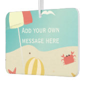 Summer Beach Seaside Holiday Aangepaste tekst Luchtverfrisser (Links)