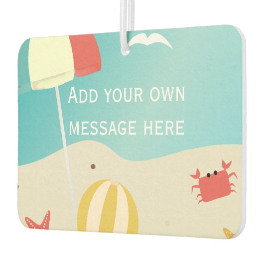 Summer Beach Seaside Holiday Aangepaste tekst Luchtverfrisser (Links)