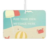 Summer Beach Seaside Holiday Aangepaste tekst Luchtverfrisser (Voorkant)