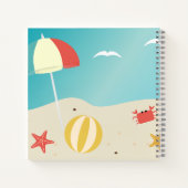Summer Beach Seaside Holiday Aangepaste tekst Notitieboek (Achterkant)