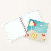 Summer Beach Seaside Holiday Aangepaste tekst Notitieboek (Binnen)