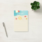 Summer Beach Seaside Line gepersonaliseerd Post-it® Notes (Kantoor)