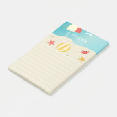 Summer Beach Seaside Line gepersonaliseerd Post-it® Notes (Schuin)