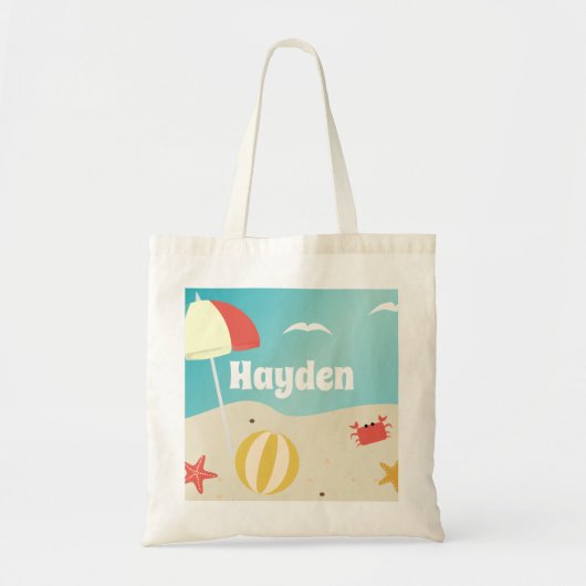 Summer Beach Seaside Vakantie gepersonaliseerd Tote Bag (Voorkant)