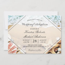 Summer Beach Starfish Seashell Wedding Celebration