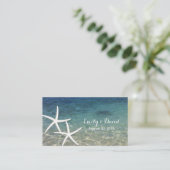 Summer Beach Starfish Wedding Website Insert Kaart (Staand voorkant)