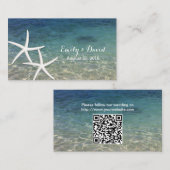 Summer Beach Starfish Wedding Website Insert Kaart (Voorkant / Achterkant)