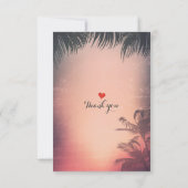Summer Beach String Lights Chic Wedding RSVP Antwo Kaartje (Achterkant)