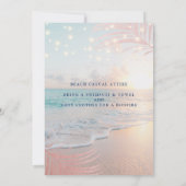 Summer Beach Stringlights Sweet 16 Birthday Kaart (Achterkant)