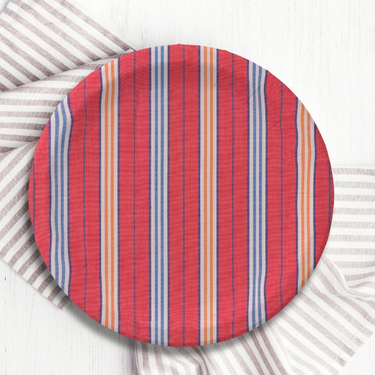 Summer Beach Stripes Papieren Bordje