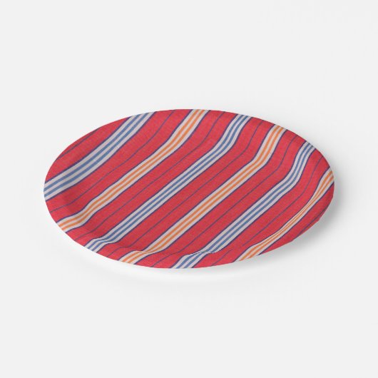 Summer Beach Stripes Papieren Bordje (Gekanteld)