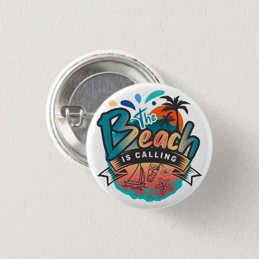 Summer & Beach Sublimation Ronde Button 3,2 Cm (Voorkant /achterkant)