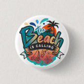 Summer & Beach Sublimation Ronde Button 3,2 Cm (Voorkant)