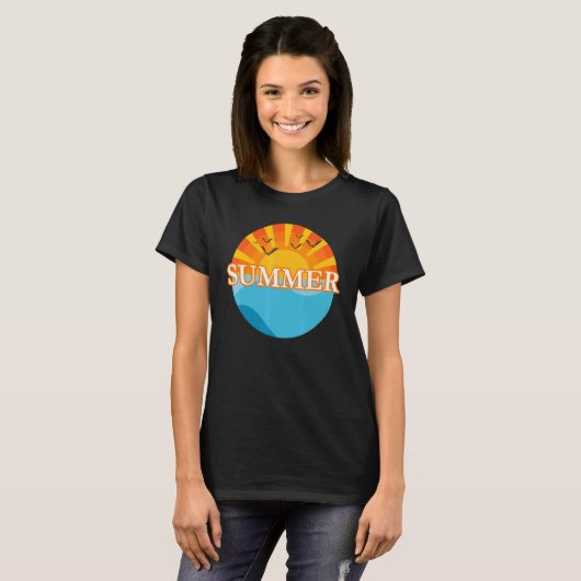 Summer Beach Sunset T-shirt (Voorkant volledig)