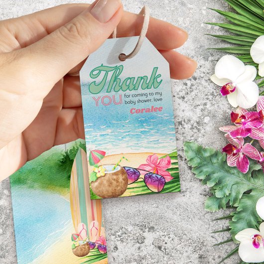 Summer Beach Surfboards en Mocktails Hartelijk dan Cadeaulabel