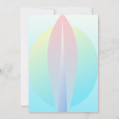 Summer Beach Surfing Baby shower Girl Invitation Kaart (Achterkant)