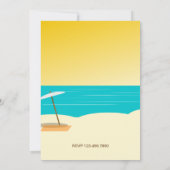 Summer Beach Surfing Birthday Party Invitation Kaart (Achterkant)