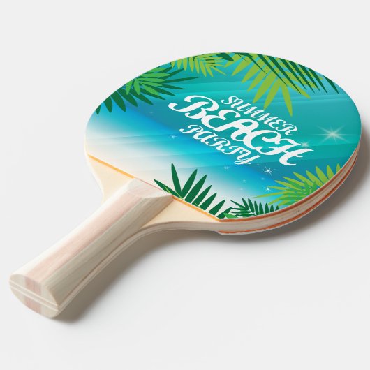 Summer Beach Tafeltennisbatje (Voorkant Gekanteld)