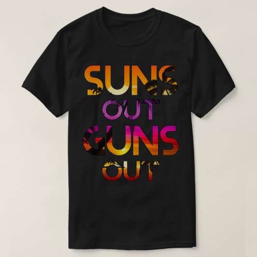 Summer Beach Tanks Funny Suns Out Pistolen uit (Design voorkant)