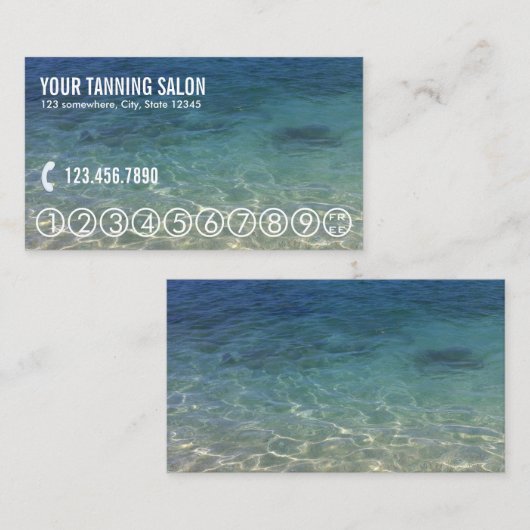 Summer Beach Tanning Salon Loyalty Punch (Voorkant / Achterkant)