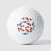 Summer Beach Teenslippers Pattern Golfballen (Voorkant)