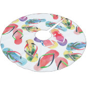 Summer Beach Teenslippers Pattern Kerstboom Rok (Gekanteld)
