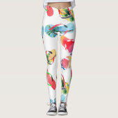 Summer Beach Teenslippers Pattern Leggings (Voorkant)