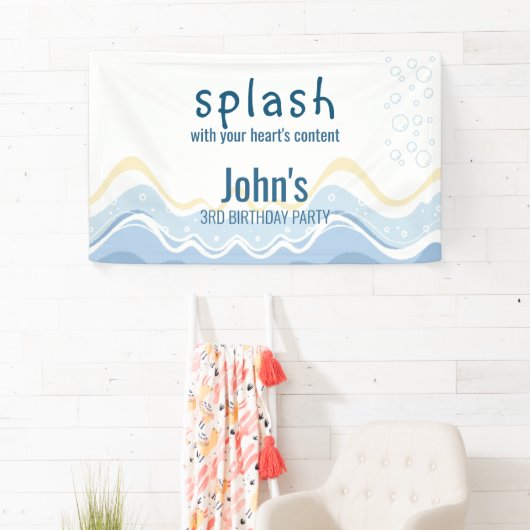 Summer Beach Thema Birthday Spandoek (Insitu)