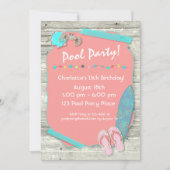 Summer Beach themafeest Kaart (Voorkant)