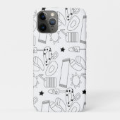Summer Beach Theme Outlines Pattern Case-Mate iPhone Case (Achterkant)