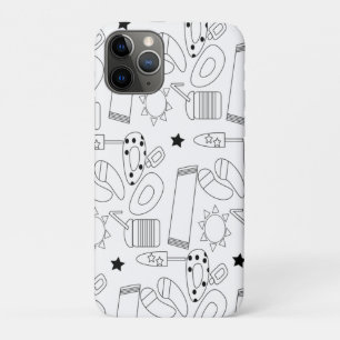 Summer Beach Theme Outlines Pattern Case-Mate iPhone Case