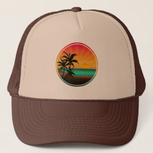 SUMMER BEACH TROPICAL TRUCKER PET