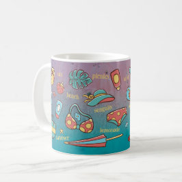 Summer Beach Two-Tone Coffee Mok
