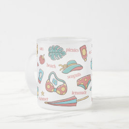 Summer Beach Two-Tone Coffee Mok