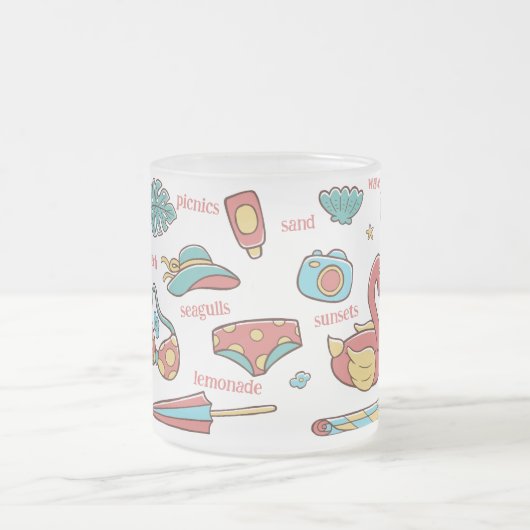 Summer Beach Two-Tone Coffee Mok (Center)