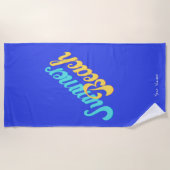 Summer Beach | Typografie | Positief | Aangepast Strandlaken (Voorkant)