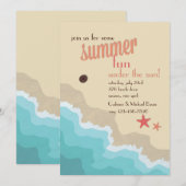 Summer Beach uitnodiging (Voorkant / Achterkant)